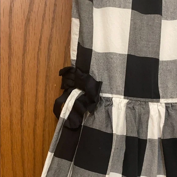 Carter's UGC Girls Size 8 Black and White Buffalo Check Christmas holiday  Dress - Picture 4 of 11